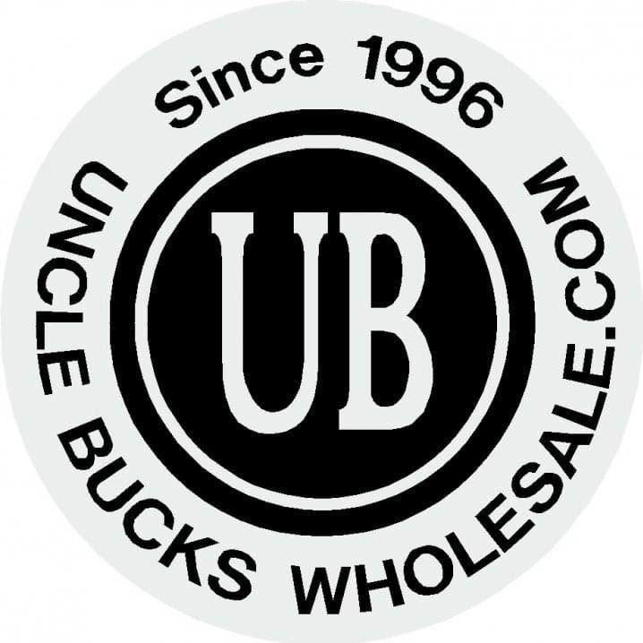 A logo showing UB in the center of a circle with the website www.unclebuckswholesale.com.